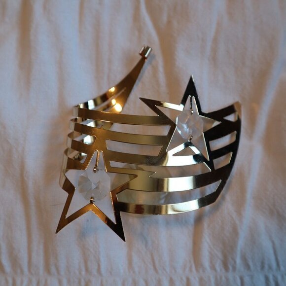 Mascot Crystal Delight 24k Gold Patriotic Stars - Picture 1 of 3